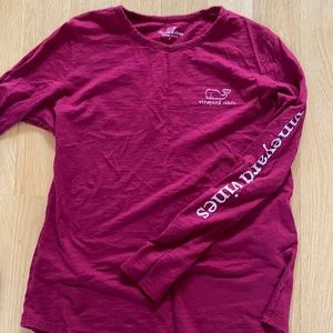 Vineyard vines burgundy long sleeve tshirt